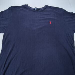 Polo By Ralph Lauren Casual Crew Neck Short Sleeve Shirt Mens Size L Navy Blue